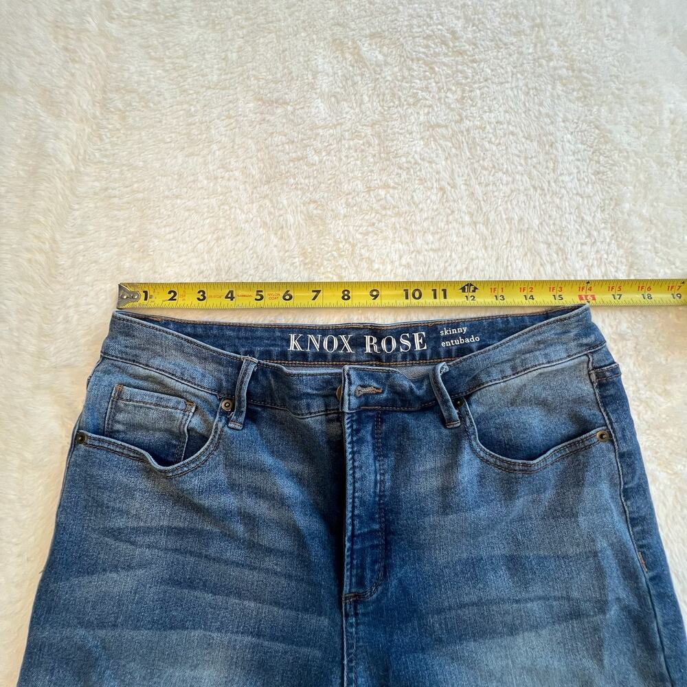 Knox Rose Women's Floral Embroidered Skinny Entubado Denim Jeans Size 12‎ Boho - Picture 5 of 7